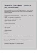 NUR 1020C Term 1 Exam 1 questions with correct answers