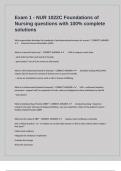 Exam 1 - NUR 1022C Foundations of Nursing questions with 100- complete solutions&period;