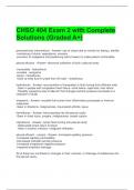 CHSO 404 Exam 2 with Complete Solutions &lpar;Graded A&plus;&rpar;
