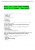  CHSO 404 EXAM 3 QUESTIONS WITH ALL CORRECT ANSWERS 