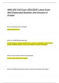 WWU BIO 348 Exam 2024&sol;2025 Latest Exam  Well Elaborated Question And Answers A  Graded