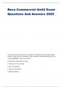 Reca Commercial Unit2 Exam Questions And Answers 2025