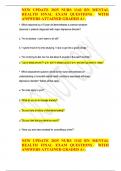 NEW UPDATE 2025 NURS 1142 RN MENTAL  HEALTH FINAL EXAM QUESTIONS  WITH ANSWERS ATTAINED GRADED A&plus;&period;