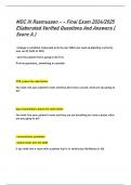 MDC III Rasmussen - - Final Exam 2024&sol;2025  Ellaborated Verified Questions And Answers &lpar;  Score A 