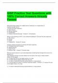  GISP Practice Test Questions with 100&percnt; Correct Answers Already Passed 