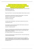 AEST Associate Of Agriculture Industry Certification Study Guide Questions with 100&percnt; Verified Correct Answers 2025