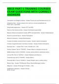 NBCE PART 3 TRAINING COURSES EXAM QUESTIONS WITH CORRECT ANSWERS 