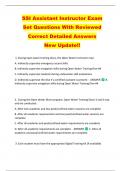 SSI Assistant Instructor Exam  Set Questions With Reviewed  Correct Detailed Answers  New Update&excl;