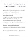 Carp 2 - Mod 3 &ndash; Final Exam Questions  and Answers 100&percnt; Solved &vert; Graded A&plus;