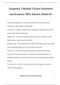 Carpentry 1 Module 3 Exam Questions  and Answers 100&percnt; Solved &vert; Rated A&plus;