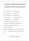 Carpentry 1 Module 6 Exam Questions  and Answers 100&percnt; Solved &vert; Rated A&plus;
