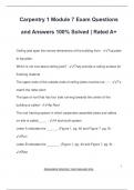 Carpentry 1 Module 7 Exam Questions  and Answers 100&percnt; Solved &vert; Rated A&plus;