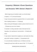 Carpentry 2 Module 4 Exam Questions  and Answers 100&percnt; Solved &vert; Rated A&plus;