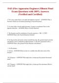 FAE &lpar;Fire Apparatus Engineer&rpar; Illinois Final Exam Questions with 100&percnt; Answers &lpar;Verified and Certified&rpar;