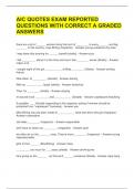 AIC QUOTES EXAM REPORTED QUESTIONS WITH CORRECT A GRADED ANSWERS 