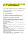 AIC QUOTES ALL EXAM QUESTIONS WITH CORRECT ANSWERS 