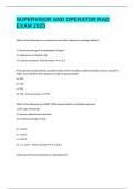 SUPERVISOR AND OPERATOR RAD EXAM 2025