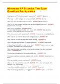 AP Esthetics study guide minnesota&vert; questions and well elaborated solutions