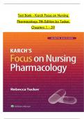  Test Bank - Karch Focus on Nursing Pharmacology 9th Edition by Tucker  Chapters 1 - 59 &emsp;