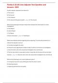 Florida 6-20 All Lines Adjuster Test Question and Answers 2025