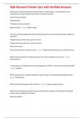 ISSA Personal Trainer Cert with Verified Answers