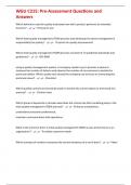 WGU C215&colon; Pre-Assessment Questions and Answers