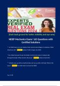 NEIEP Mechanics Exam/ 165 Questions with Certified Solutions  