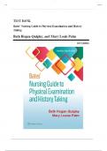 Test Bank Bates Nursing Guide to Physical Examination and History Taking 3rd Edition &lpar;Hogan-Quigley&comma; 2022&rpar; Chapter 1-24 &vert; All Chapters