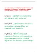 AQA GCSE PSYCHOLOGY-PERCEPTION LATEST UPDATED 2025 FINAL EXAM WITH COMPLETE DETAILED QUESTIONS AND CORRECT VERIFIED ANSWERS ALREADY A&plus; GRADED