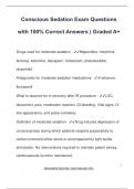 Conscious Sedation Exam Questions  with 100&percnt; Correct Answers &vert; Graded A&plus;