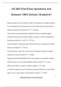 CS 305 Final Exam Questions and  Answers 100&percnt; Solved &vert; Graded A&plus;