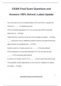 CS305 Final Exam Questions and  Answers 100&percnt; Solved &vert; Latest Update