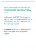 BIOLOGY HOW LIFE WORKS LATEST UPDATED TEST BANK FINAL EXAM EDITION 2025 WITH COMPLETE DETAILED QUESTIONS AND CORRECT VERIFIED ANSWERS ALREADY A&plus; GRADED