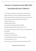 Domain 4- Compliance Exam Q&A 100&percnt;  Guaranteed Success &vert; Rated A&plus;