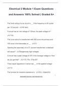 Electrical 2 Module 1 Exam Questions  and Answers 100&percnt; Solved &vert; Graded A&plus;