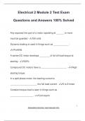 Electrical 2 Module 2 Test Exam  Questions and Answers 100&percnt; Solved