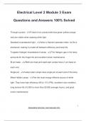 Electrical Level 2 Module 3 Exam  Questions and Answers 100&percnt; Solved