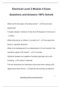 Electrical Level 2 Module 4 Exam  Questions and Answers 100&percnt; Solved