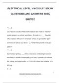 ELECTRICAL LEVEL 3 MODULE 3 EXAM  QUESTIONS AND ANSWERS 100&percnt;  SOLVED