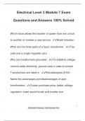 Electrical Level 3 Module 7 Exam  Questions and Answers 100&percnt; Solved
