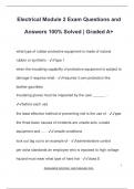 Electrical Module 2 Exam Questions and  Answers 100&percnt; Solved &vert; Graded A&plus;