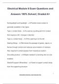 Electrical Module 8 Exam Questions and  Answers 100&percnt; Solved &vert; Graded A&plus;