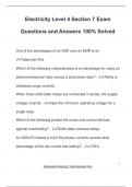 Electricity Level 4 Section 7 Exam  Questions and Answers 100&percnt; Solved
