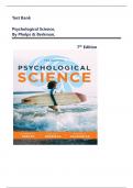 TEST BANK for Psychological Science&comma; 7th Edition by Phelps & Berkman&comma;&vert; All 15 Chapters Covered&vert; Complete Guide A&plus;