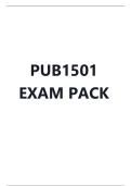 PUB1501 LATEST EXAM  PACK  