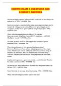 HUAWEI EXAM 3 QUESTIONS AND CORRECT ANSWERS