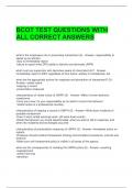 BCOT TEST QUESTIONS WITH ALL CORRECT ANSWERS 