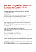 Wgu Math D125 2025 fully detailed Math Questions with Answers that are simplified and correct