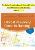 For Clinical Reasoning Cases in Nursing 8th Edition by Test Banks Mariann M&period; Harding&semi;  Chapter 1 - 15
