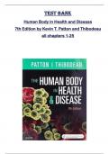 Test bank for Human Body in Health and Disease  7th Edition by Kevin T&period; Patton and Thibodeau  all chapters 1-25 fully covered